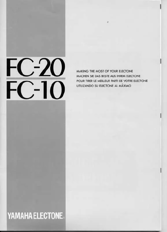 Mode d'emploi YAMAHA FC-20-FC-10