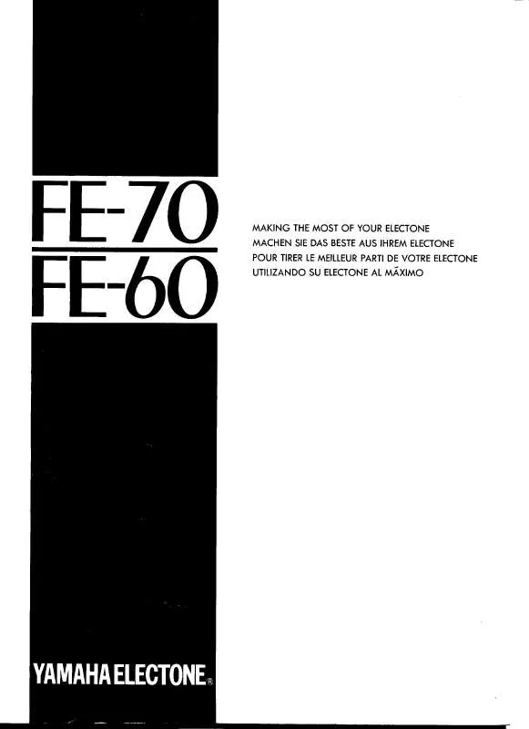 Mode d'emploi YAMAHA FE-70-FE-60