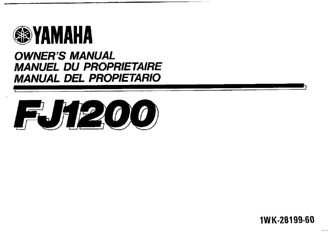Mode d'emploi YAMAHA FJ1200
