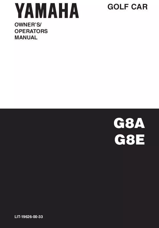 Mode d'emploi YAMAHA FLEET CLASSIC GAS-G8-A-1990