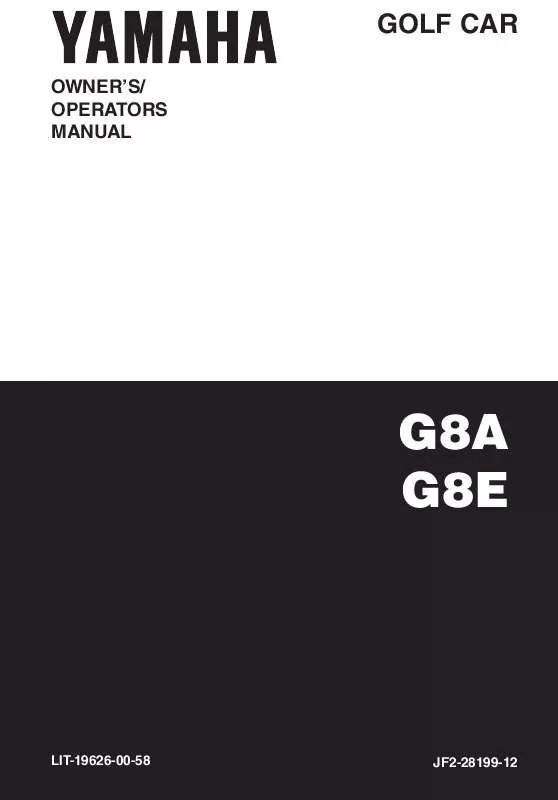 Mode d'emploi YAMAHA FLEET CLASSIC GAS-G8-AK-1994