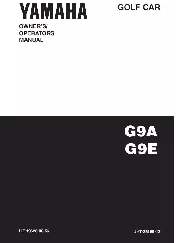 Mode d'emploi YAMAHA FLEET MASTER GAS-G9-A-1994