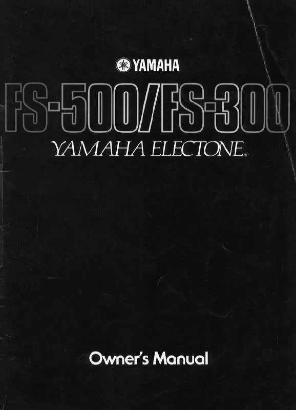 Mode d'emploi YAMAHA FS-500-FS-300