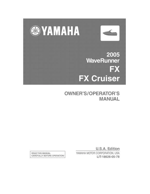 Mode d'emploi YAMAHA FX CRUISER-2005