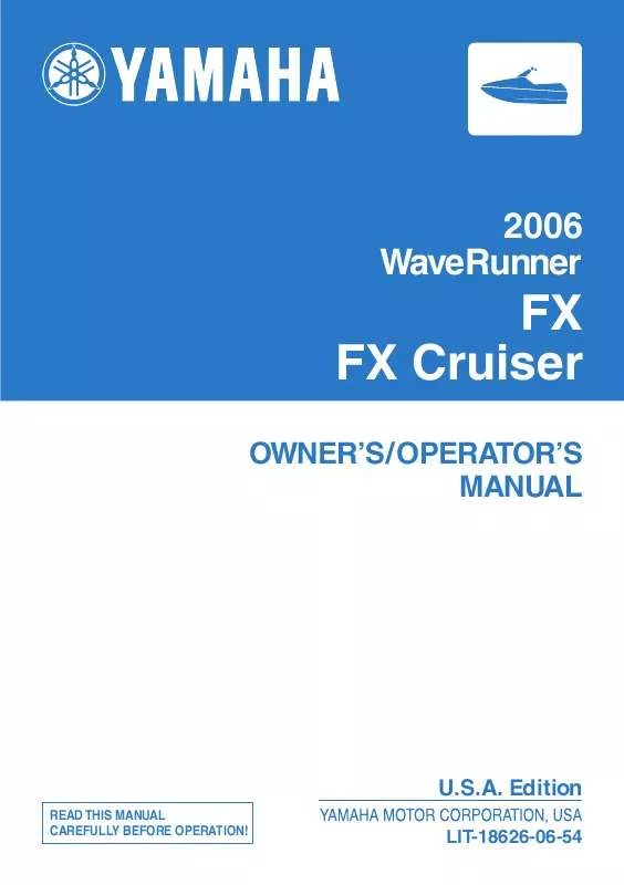 Mode d'emploi YAMAHA FX CRUISER-2006