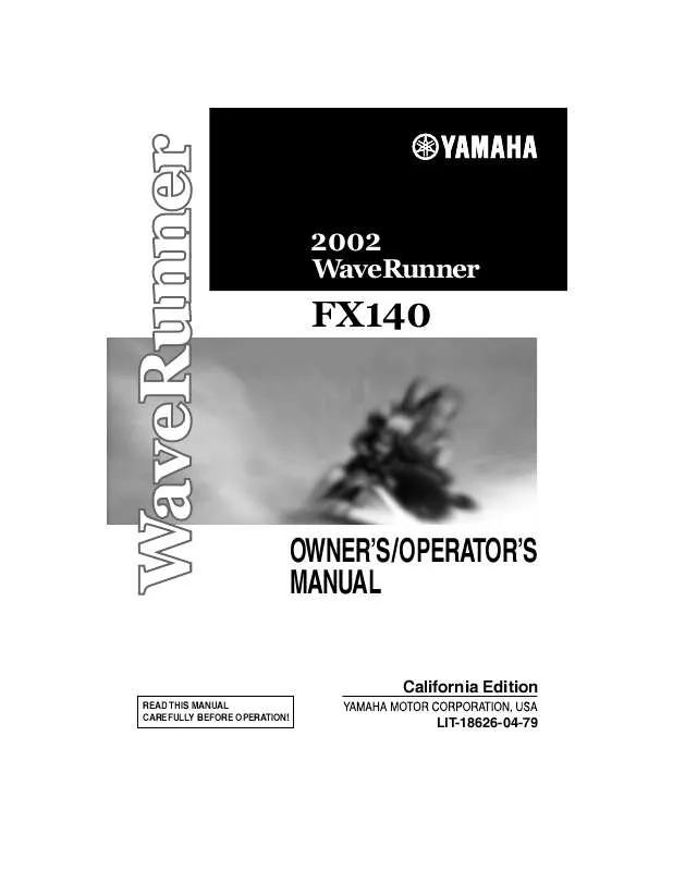 Mode d'emploi YAMAHA FX140 CA-2002