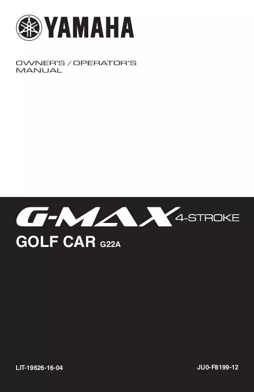 Mode d'emploi YAMAHA G-MAX 4-STROKE GAS-G22-A-2003