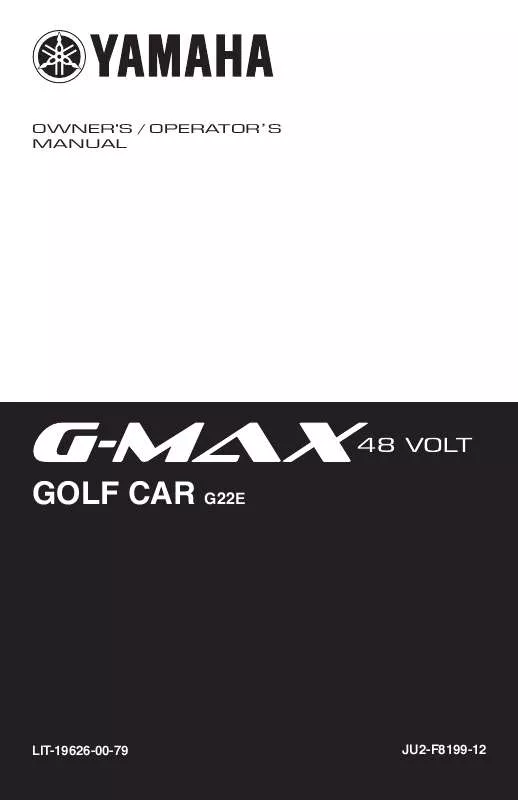 Mode d'emploi YAMAHA G-MAX 48V 48 VOLT ELECTRIC-G22-E-2003
