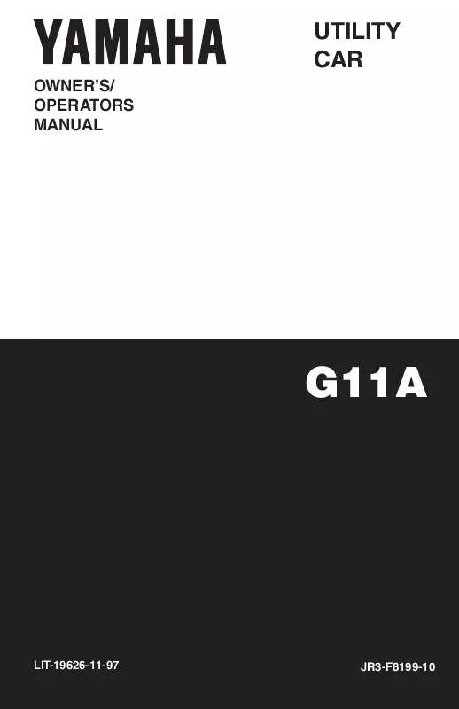 Mode d'emploi YAMAHA G11-A GAS-1996