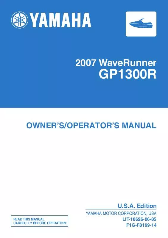 Mode d'emploi YAMAHA GP1300R-2007