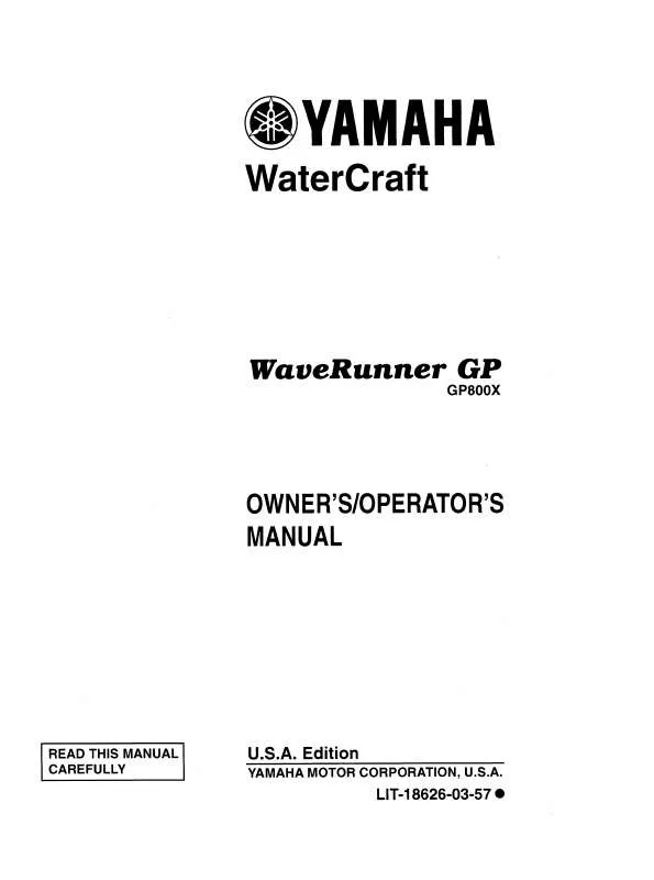 Mode d'emploi YAMAHA GP800-1999