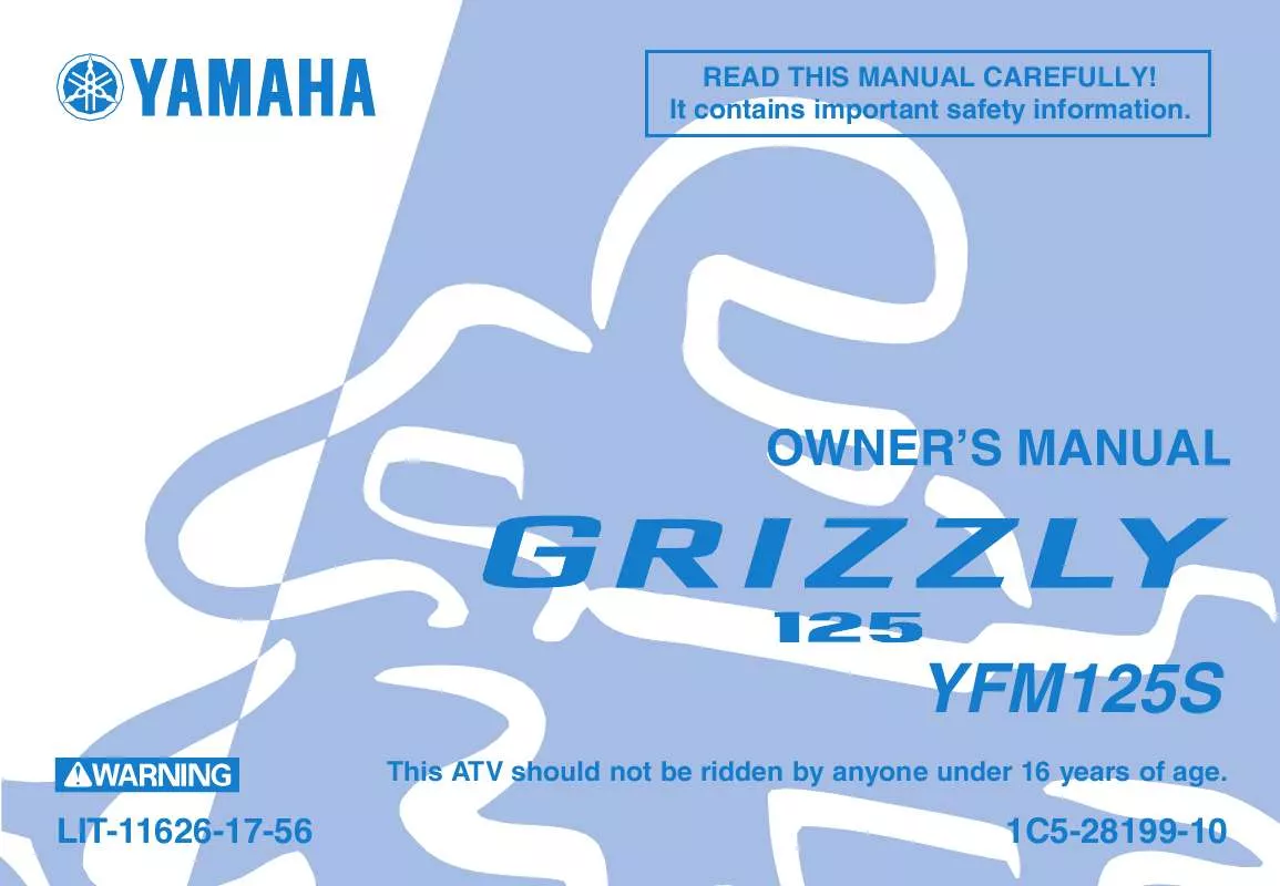 Mode d'emploi YAMAHA GRIZZLY 125 AUTOMATIC-2004