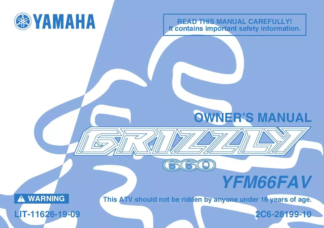 Mode d'emploi YAMAHA GRIZZLY 660 AUTO. 4X4-2006