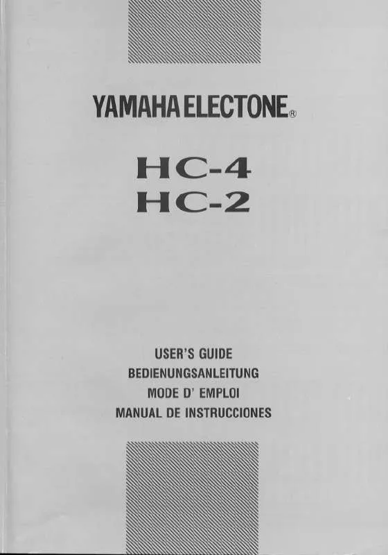 Mode d'emploi YAMAHA HC-4-HC-2