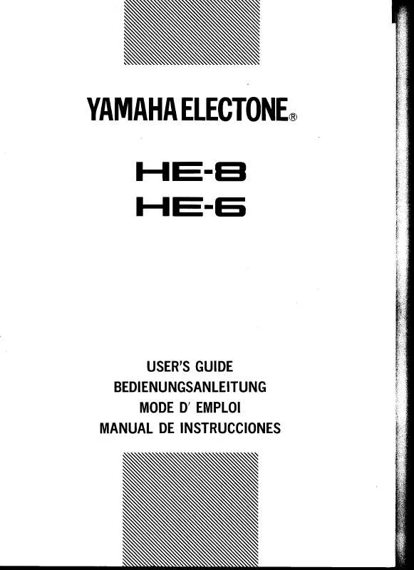 Mode d'emploi YAMAHA HE-8-HE-6