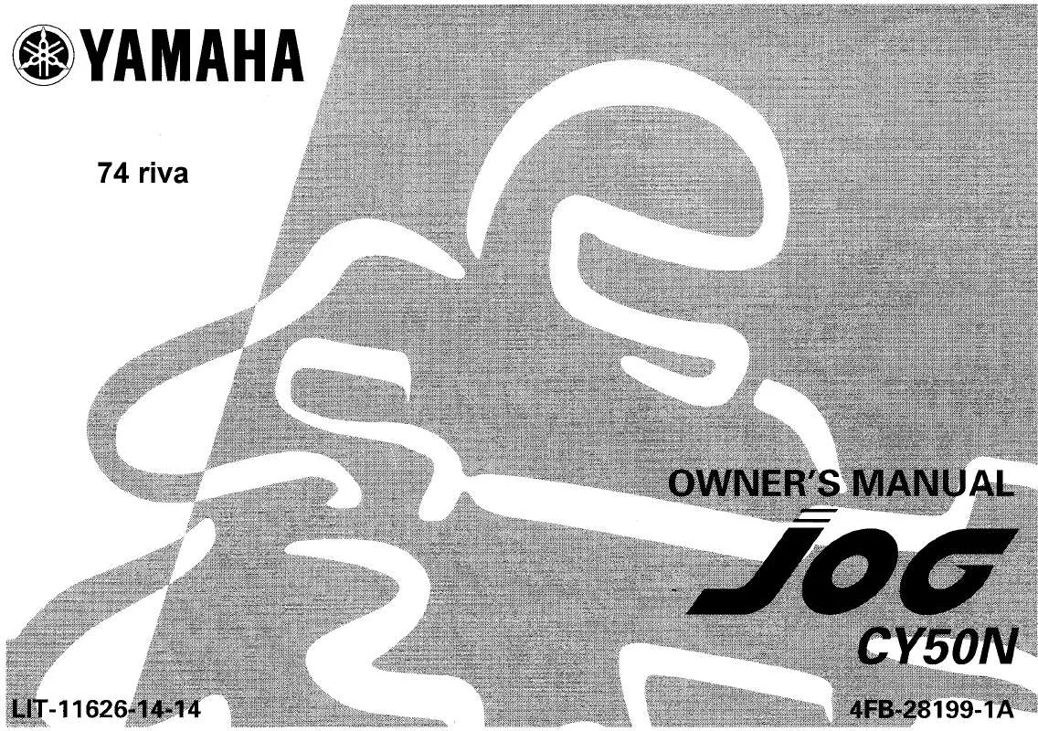 Mode d'emploi YAMAHA JOG-2001