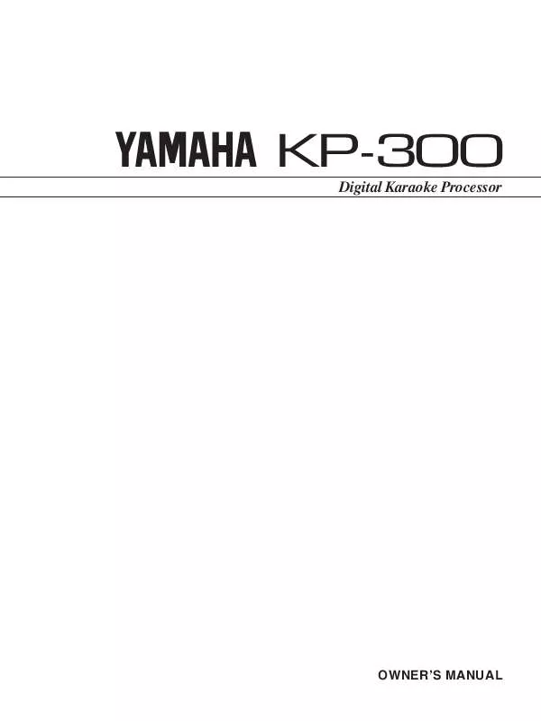 Mode d'emploi YAMAHA KP-300