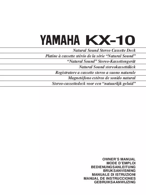 Mode d'emploi YAMAHA KX-10