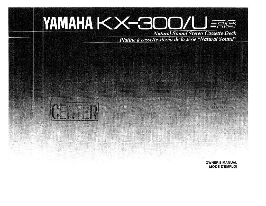 Mode d'emploi YAMAHA KX-300U