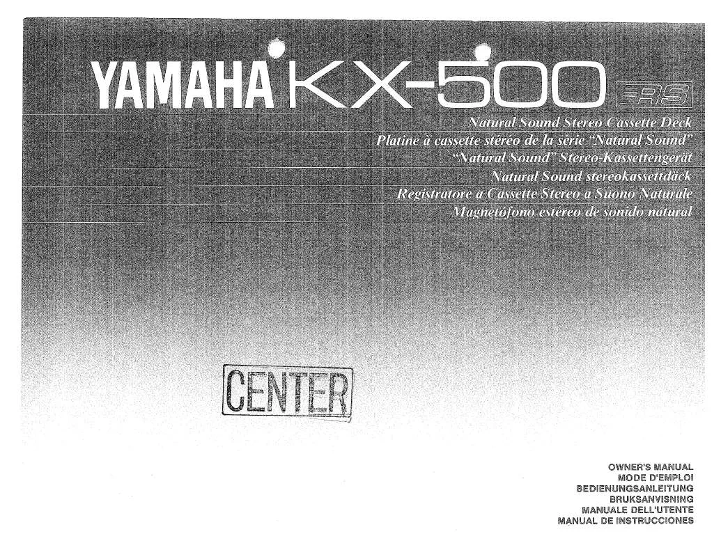 Mode d'emploi YAMAHA KX-500