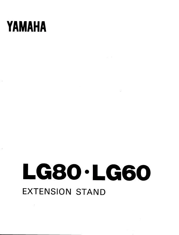 Mode d'emploi YAMAHA LG80-LG60