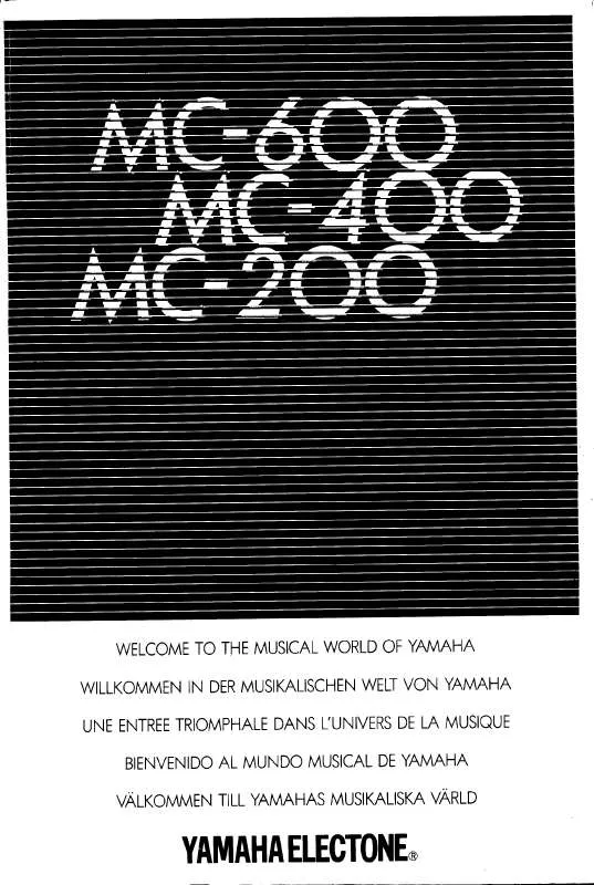 Mode d'emploi YAMAHA MC-600-MC-400-MC-200