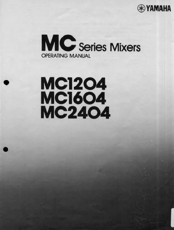 Mode d'emploi YAMAHA MC1204 MC1604 MC2404