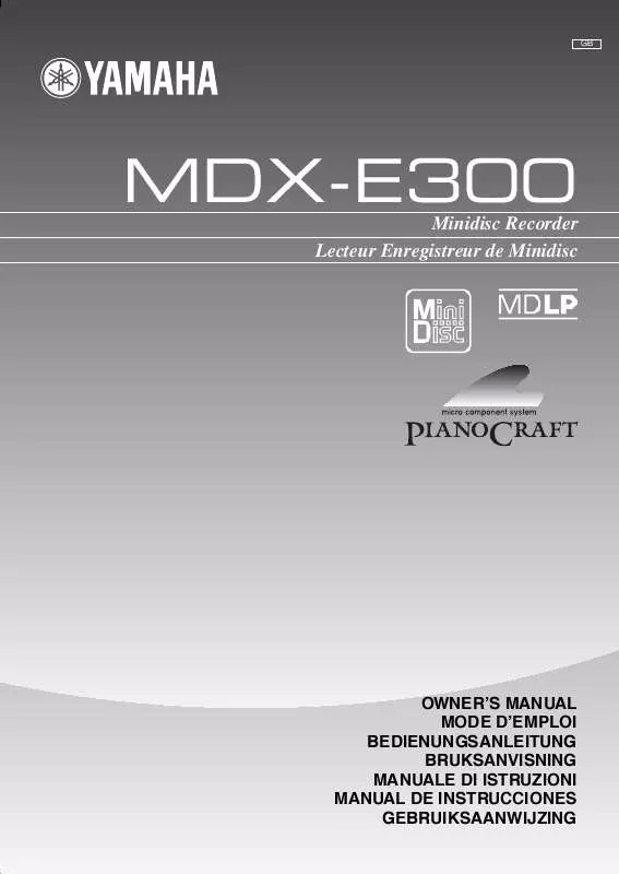Mode d'emploi YAMAHA MDX-E300