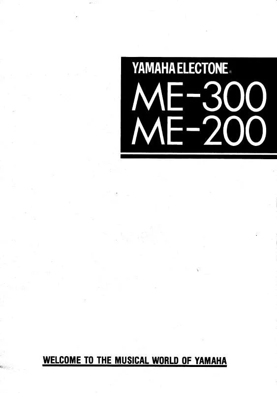Mode d'emploi YAMAHA ME-300-ME-200
