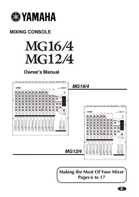 Mode d'emploi YAMAHA MG16-4 MG12-4