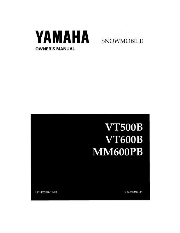 Mode d'emploi YAMAHA MOUNTAIN MAX 600-1998