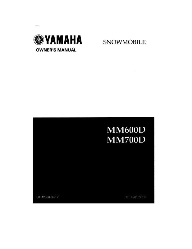 Mode d'emploi YAMAHA MOUNTAIN MAX 600-2000