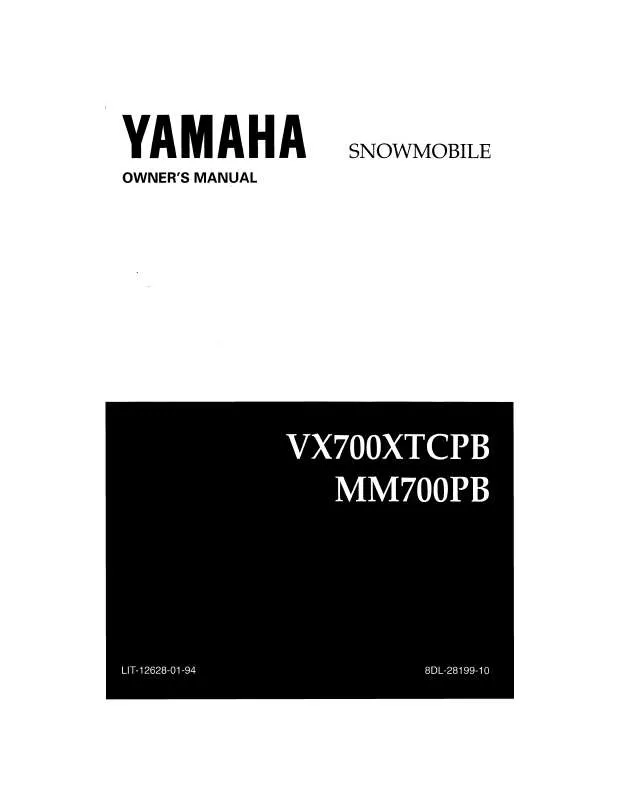 Mode d'emploi YAMAHA MOUNTAIN MAX 700-1998