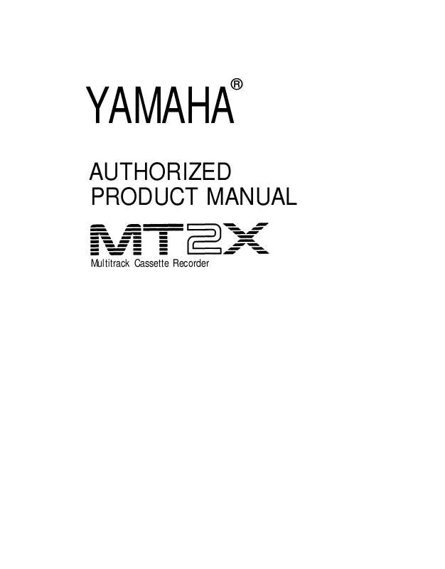 Mode d'emploi YAMAHA MT2X