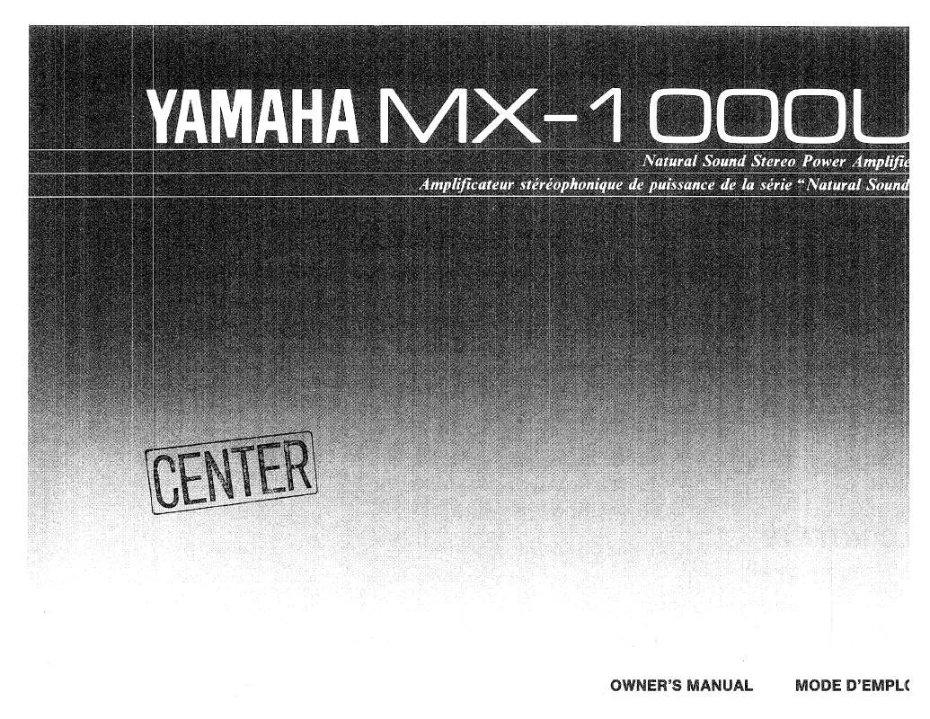 Mode d'emploi YAMAHA MX-1000