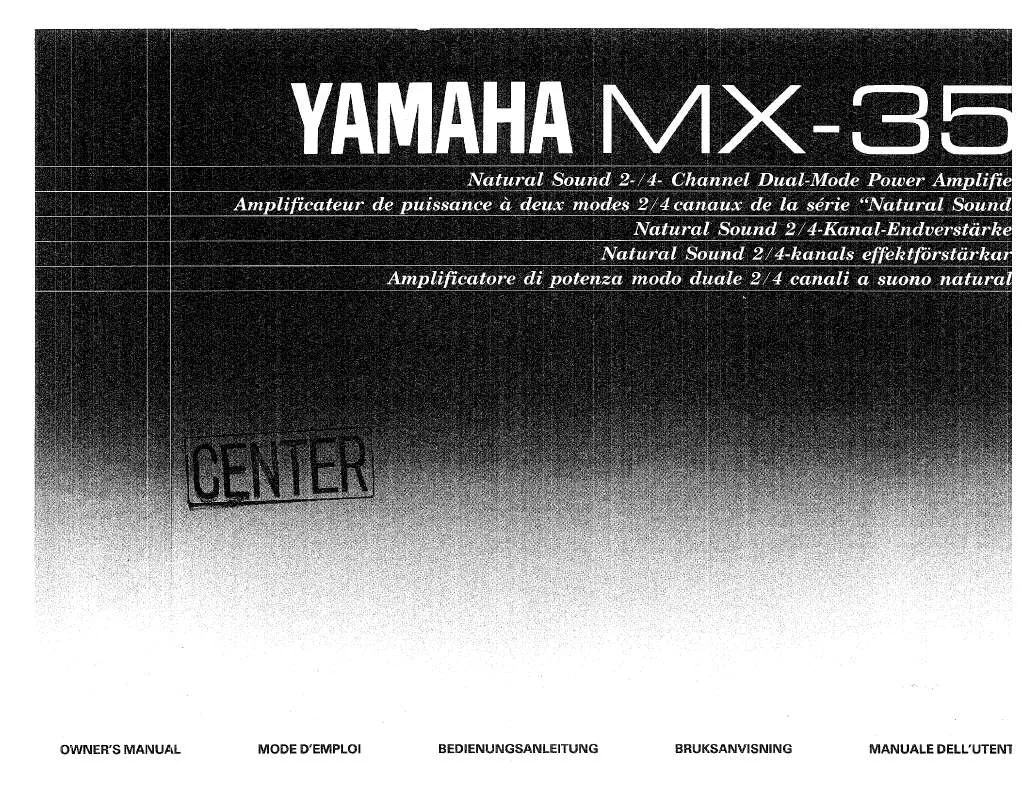 Mode d'emploi YAMAHA MX-35