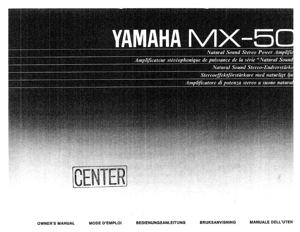Mode d'emploi YAMAHA MX-50
