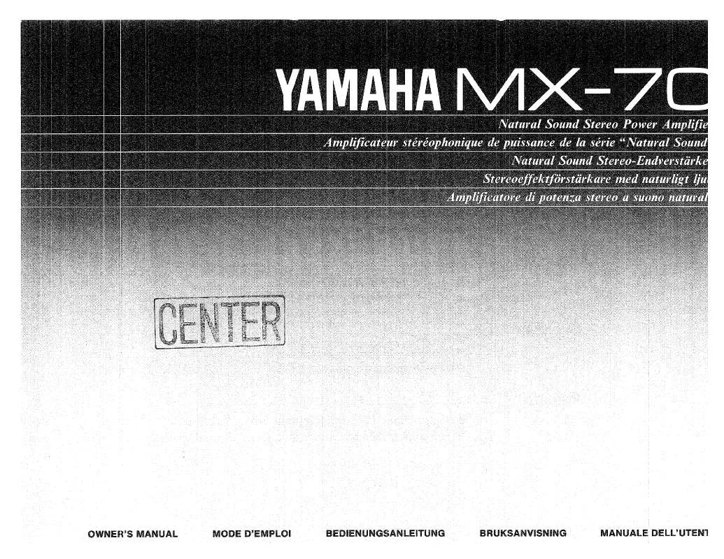 Mode d'emploi YAMAHA MX-70