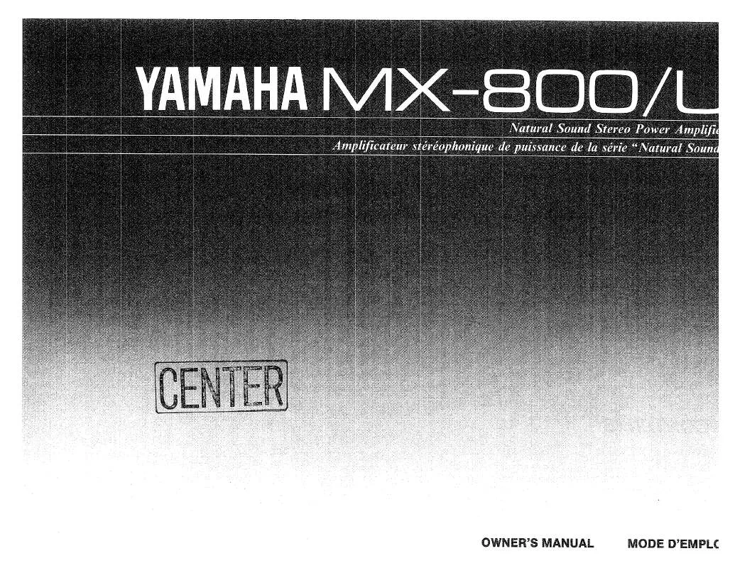 Mode d'emploi YAMAHA MX-800