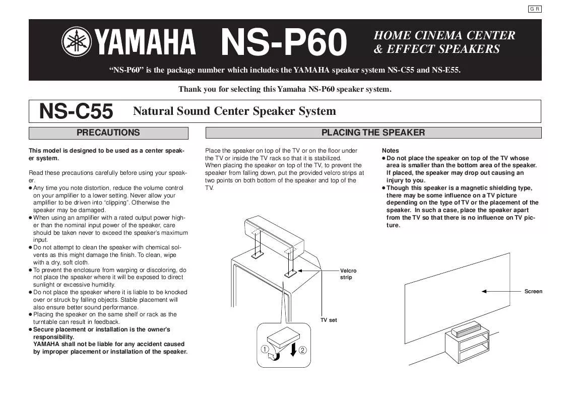 Mode d'emploi YAMAHA NS-P60