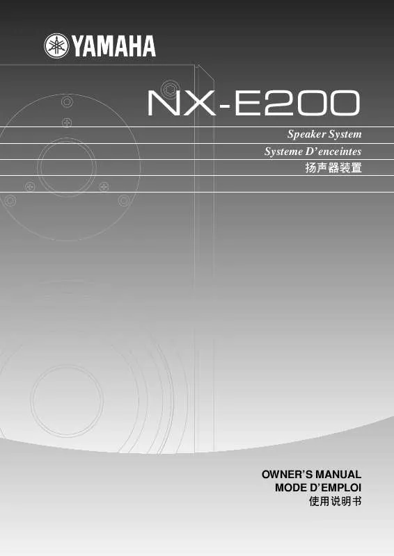 Mode d'emploi YAMAHA NX-E200