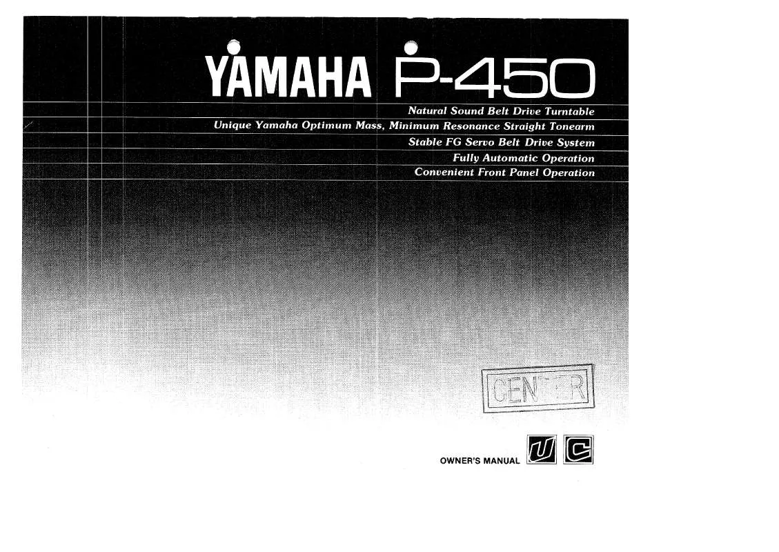 Mode d'emploi YAMAHA P-450
