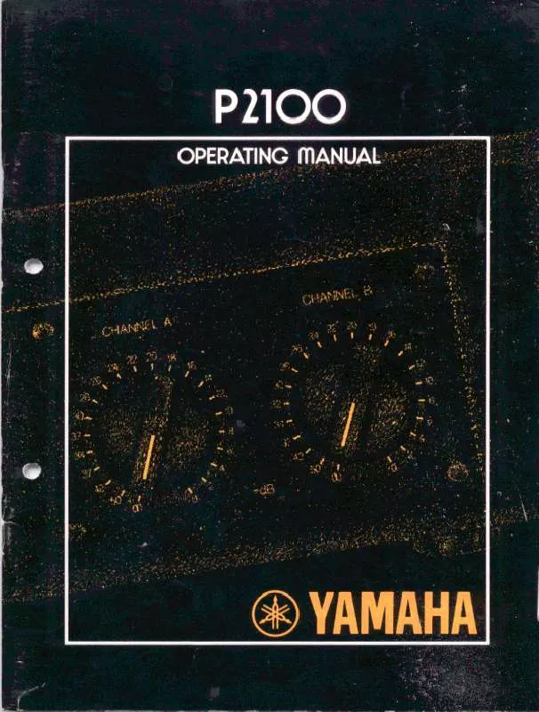 Mode d'emploi YAMAHA P2100