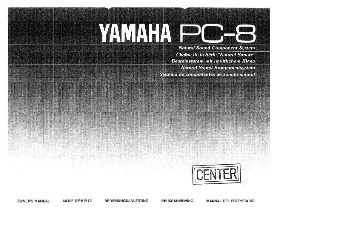 Mode d'emploi YAMAHA PC-8