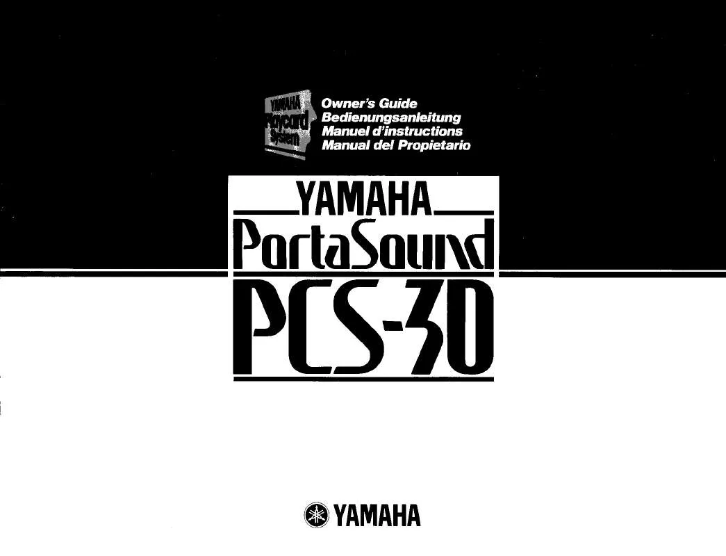 Mode d'emploi YAMAHA PCS-30