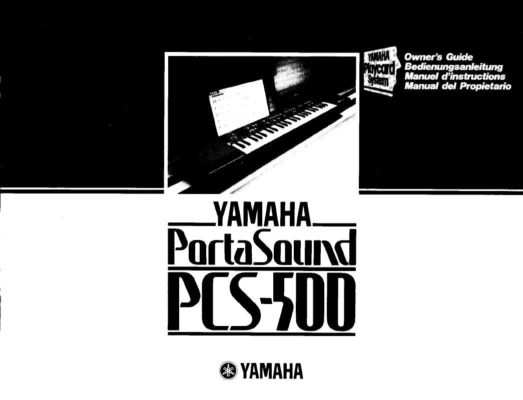 Mode d'emploi YAMAHA PCS-500
