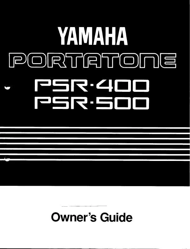 Mode d'emploi YAMAHA PSR-500-PSR-400