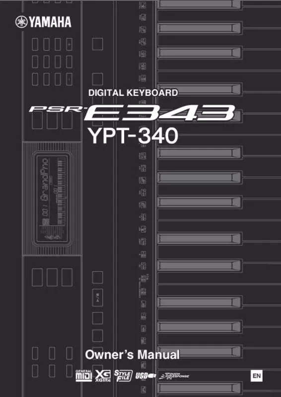 Mode d'emploi YAMAHA PSR-E343/YPT-340