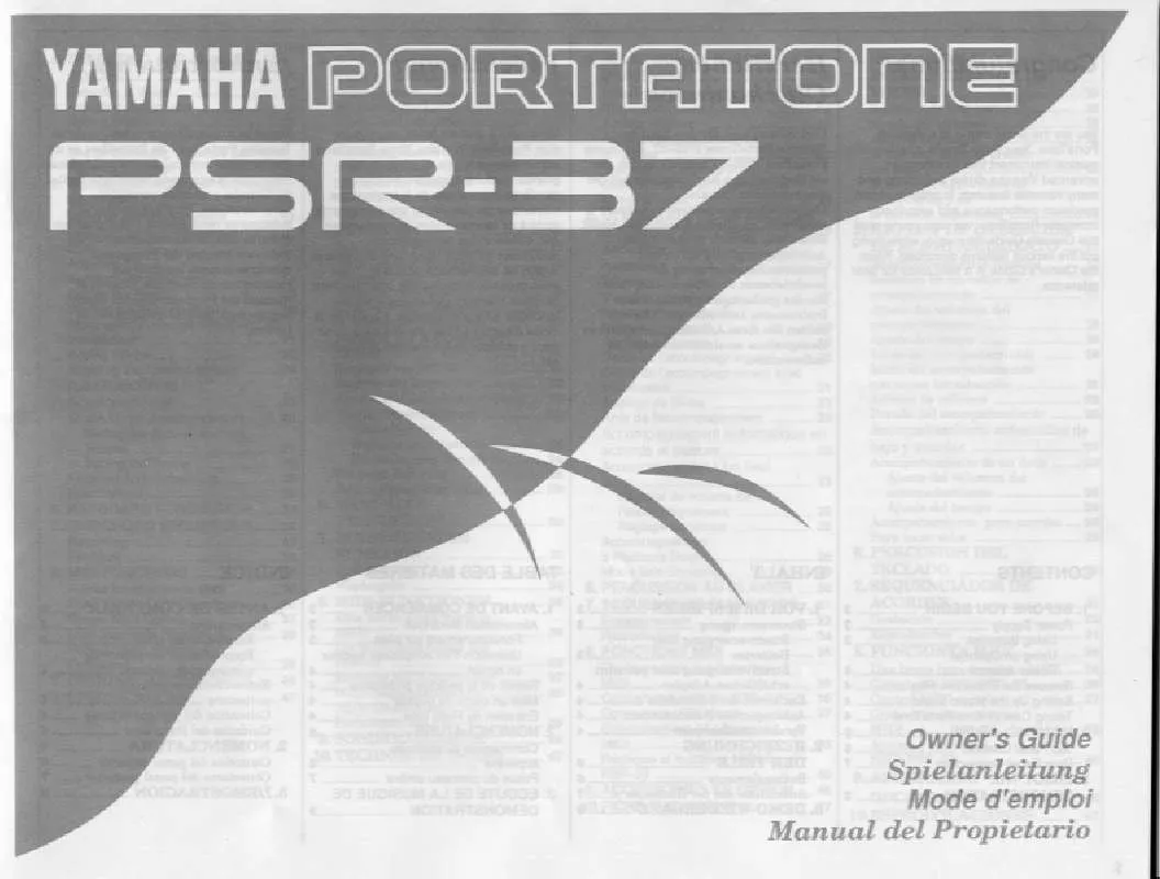 Mode d'emploi YAMAHA PSR-37E