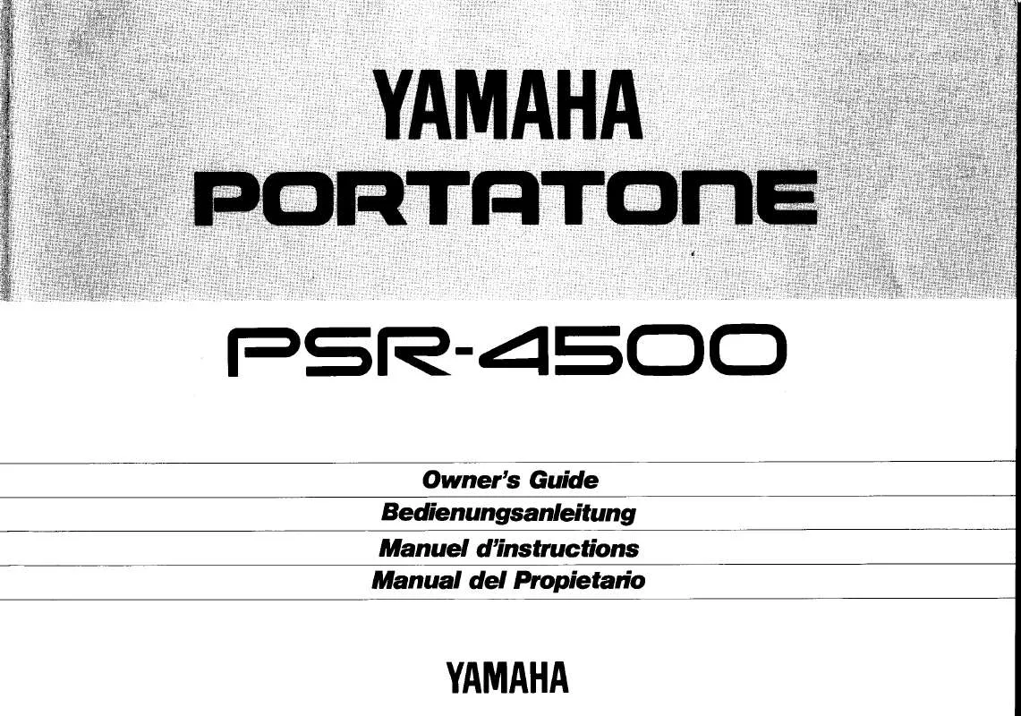 Mode d'emploi YAMAHA PSR-4500E
